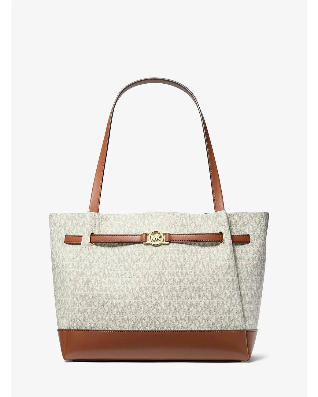 Michael Kors Reed Large Tote Vanilla Monogram front view