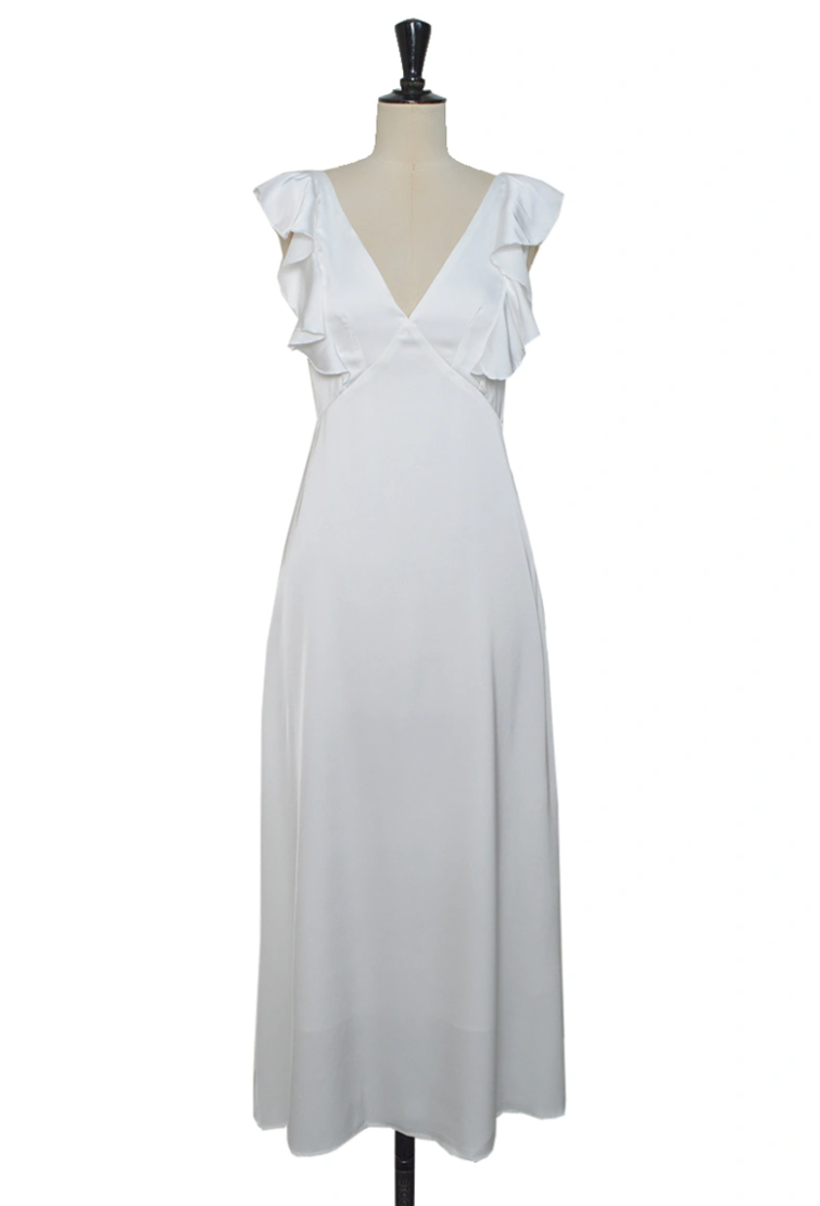 White Satin Dress