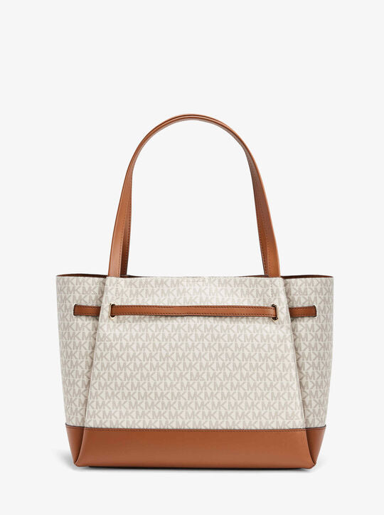 Michael Kors Vanilla Monogram Tote shoulder bag side view