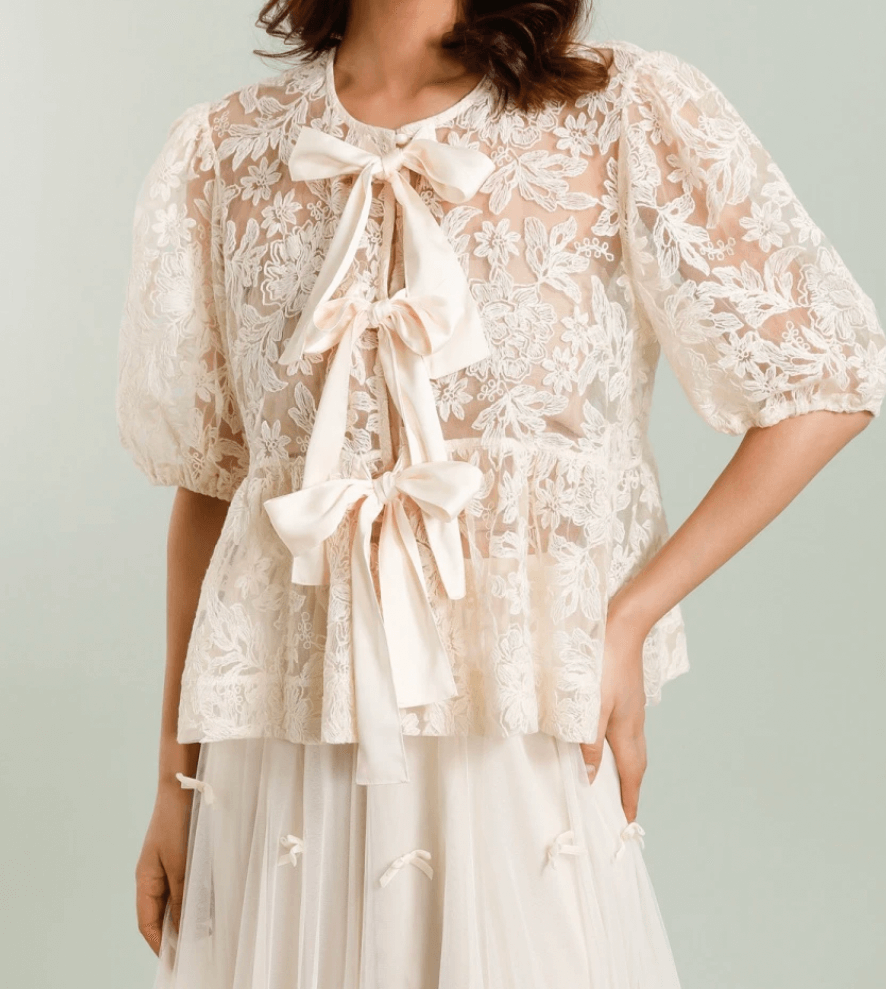 Peplum Spets Topp