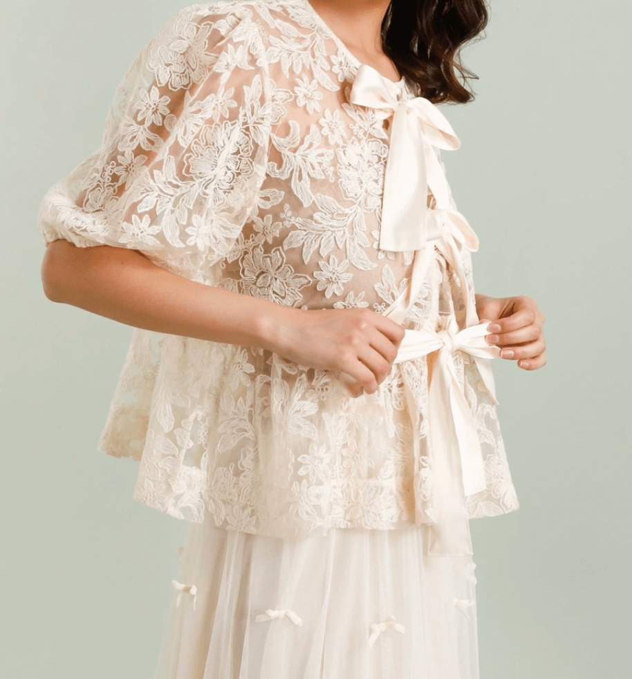 Peplum Spets Topp
