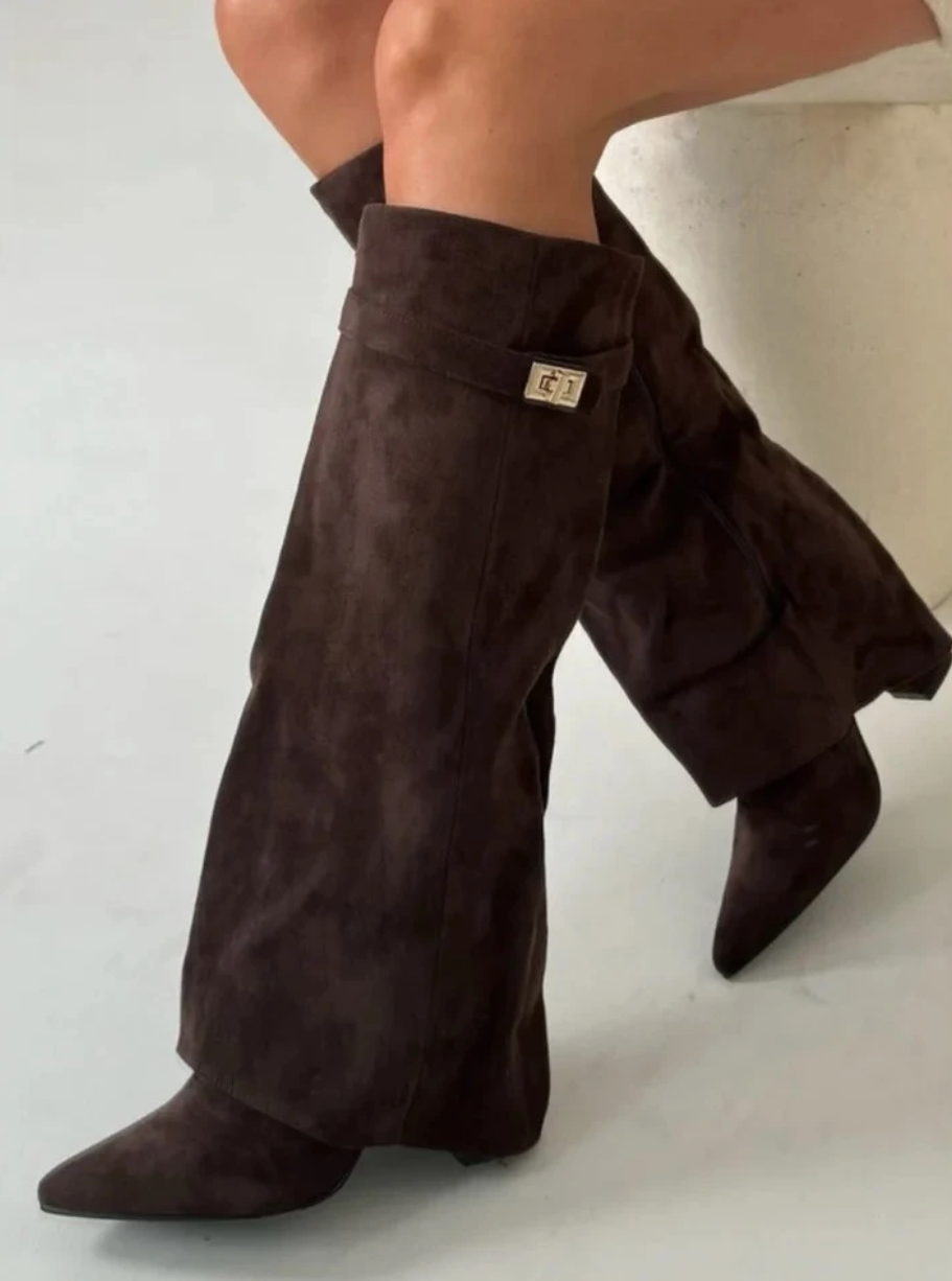 Fold-over boots folded